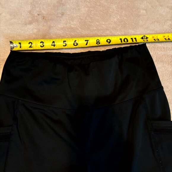Ebb & Flow Black Athletic Biker Shorts w/ Side Pockets Size L - Picture 3 of 5
